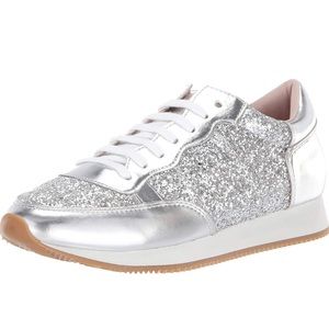 Kate spade silver glitter sneakers shoes